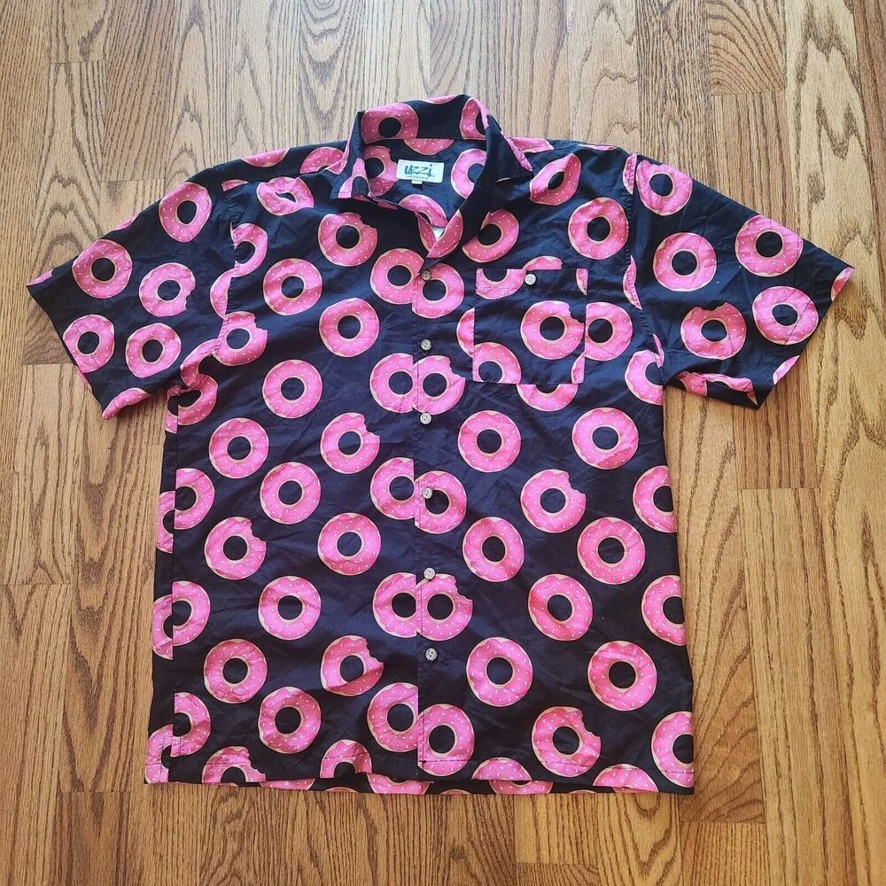 Uzzi Amphibius Gear Black Shirt Pink Donuts Doughnuts Sprinkles Shirt Medium M